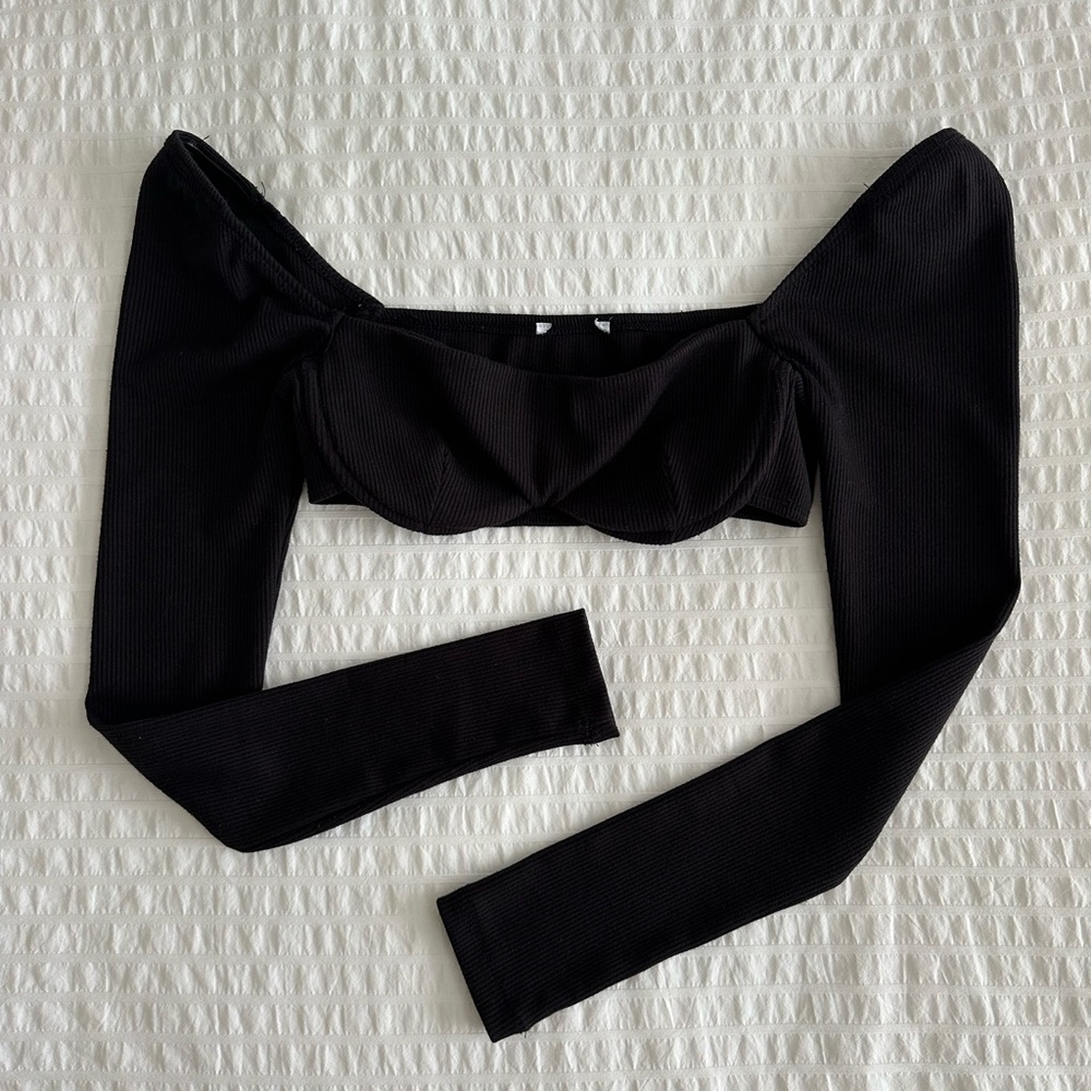 Princess Polly Becca Long Sleeve Crop Top